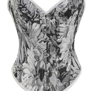 XL Black and‎ grey corset with a touch of gothic flair #gothicfashion